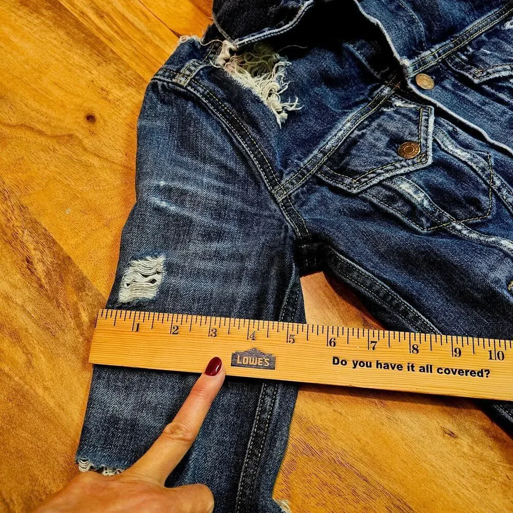 Denim and Supply Ralph Lauren Vintage Truckers‎ XS jean Jacket. Heavy distressed